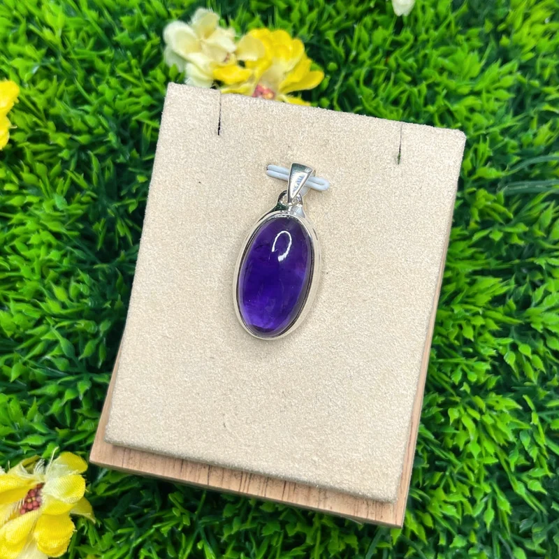 Silberner Amethyst-Anhänger #1