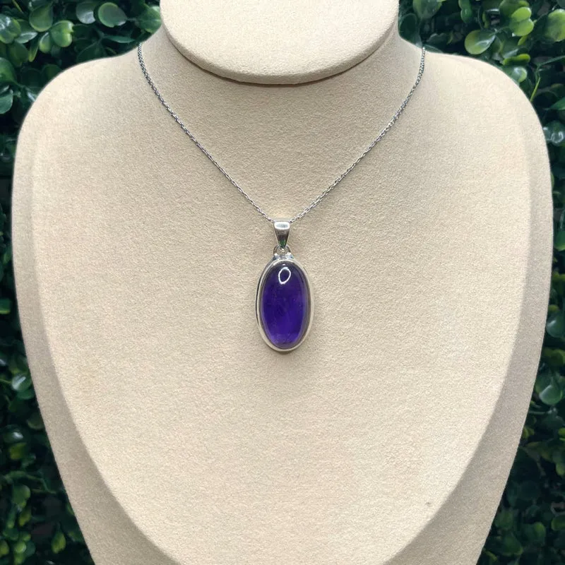 Silberner Amethyst-Anhänger #1