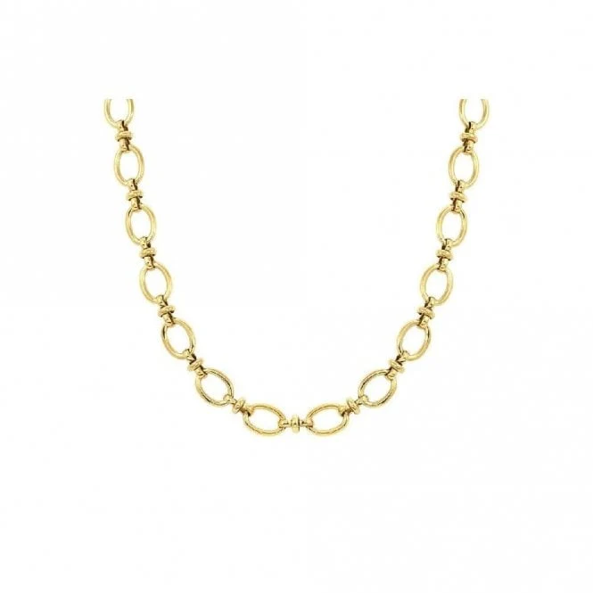 Affinity Short Gold Steel Link Necklace