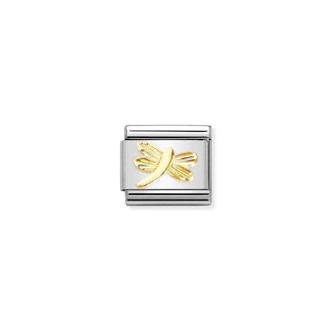 Classic Gold Diamond-Etched Dragonfly Fashion & Fun Charms