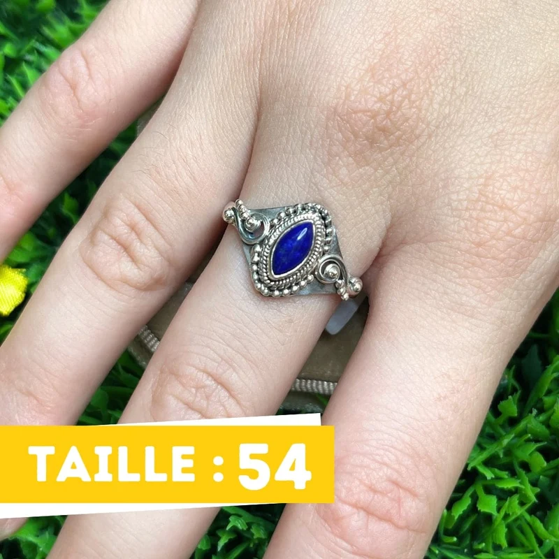 925 Silberring Lapislazuli #18
