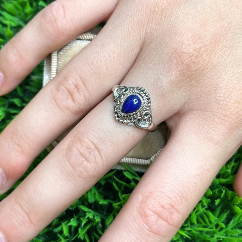 925 Silberring Lapislazuli #21
