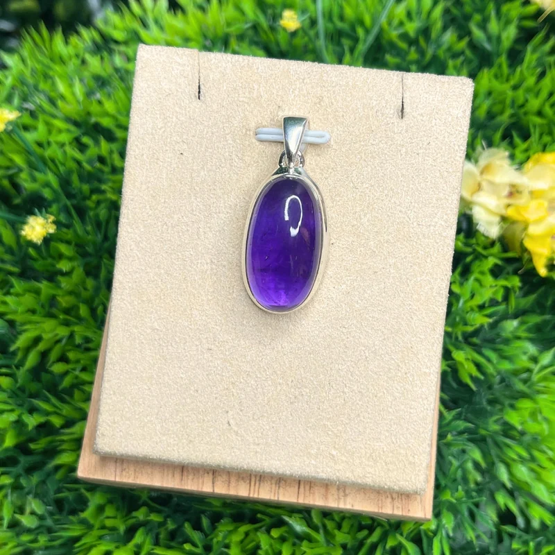 Silberner Amethyst-Anhänger #12