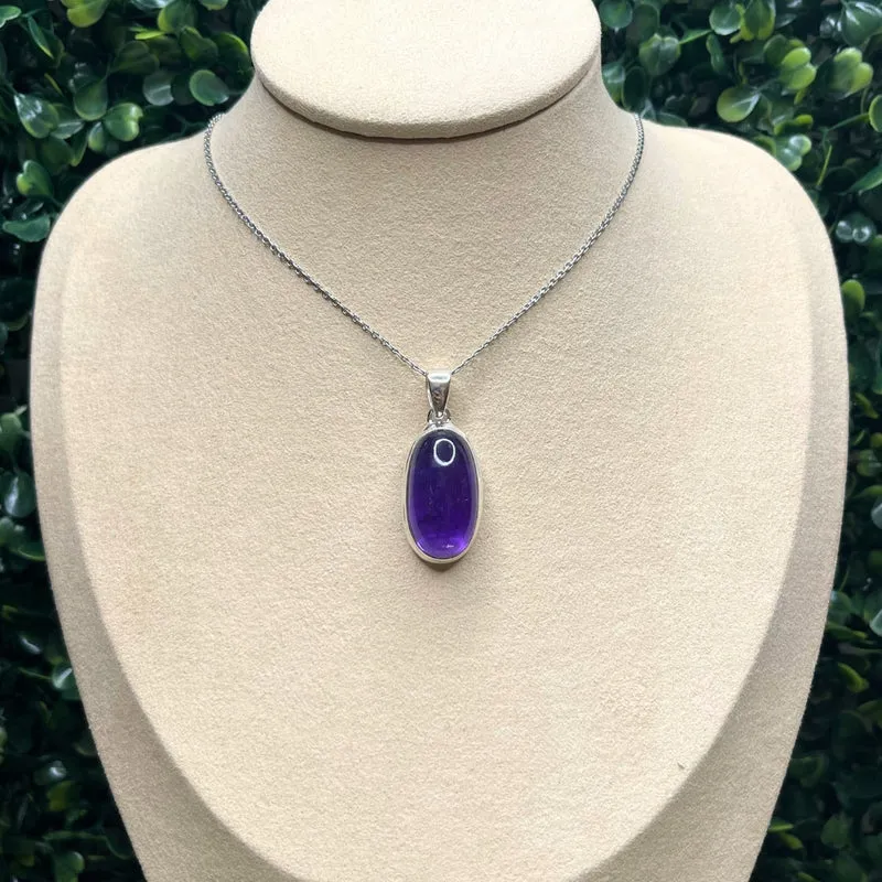 Silberner Amethyst-Anhänger #12