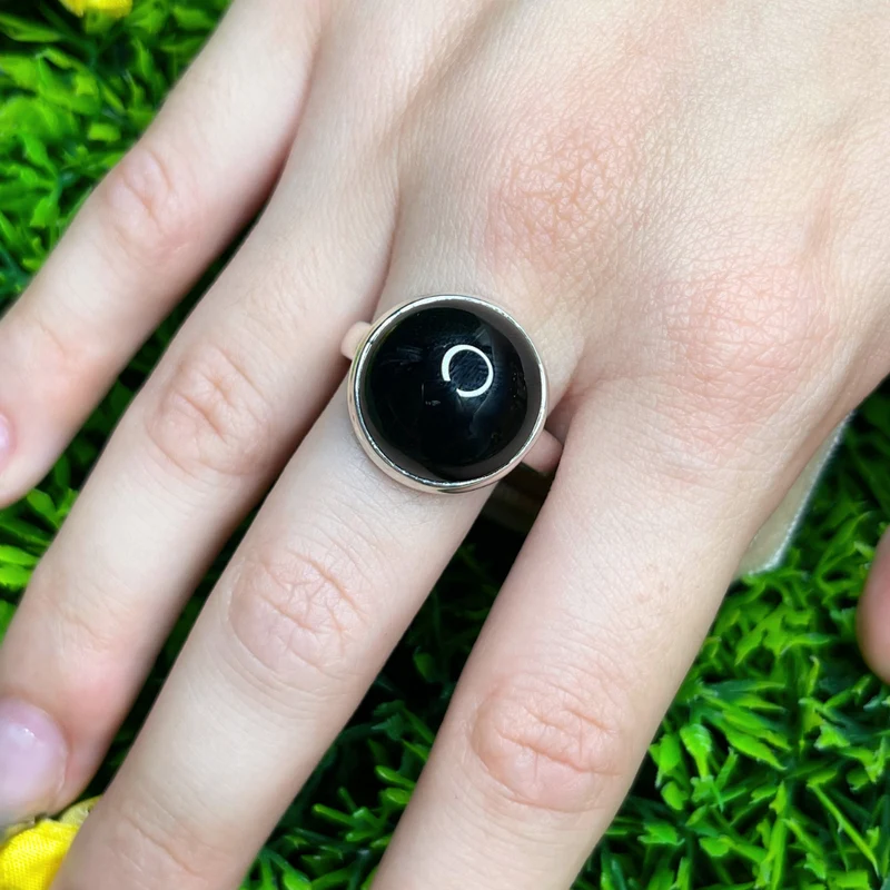 Silberner Onyxring #31