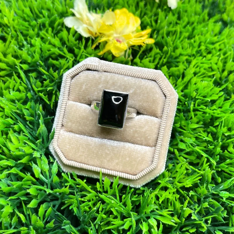 Silberner Onyxring #27