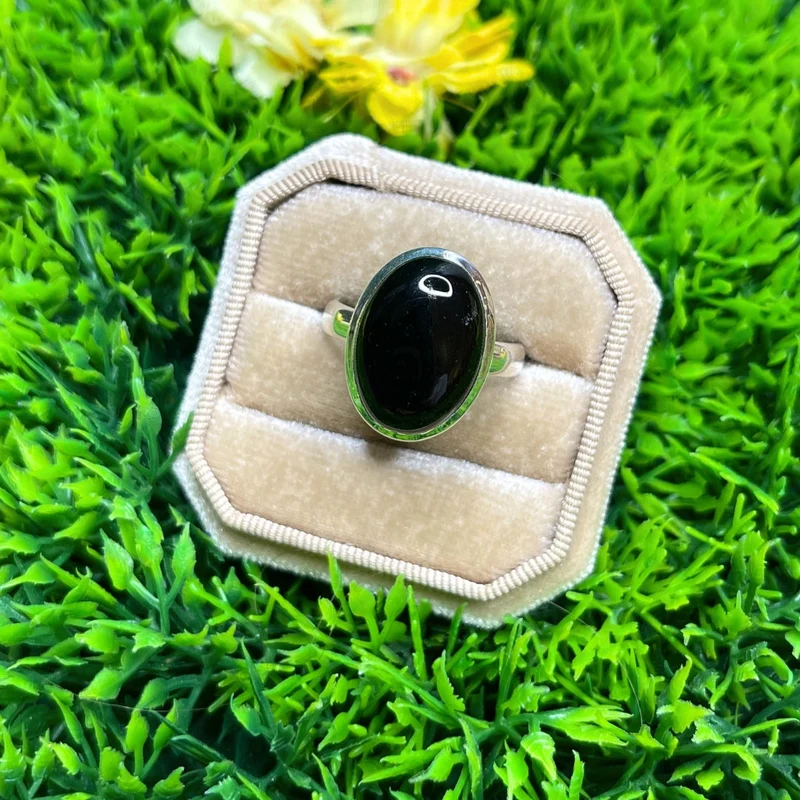 Silberner Onyxring #21