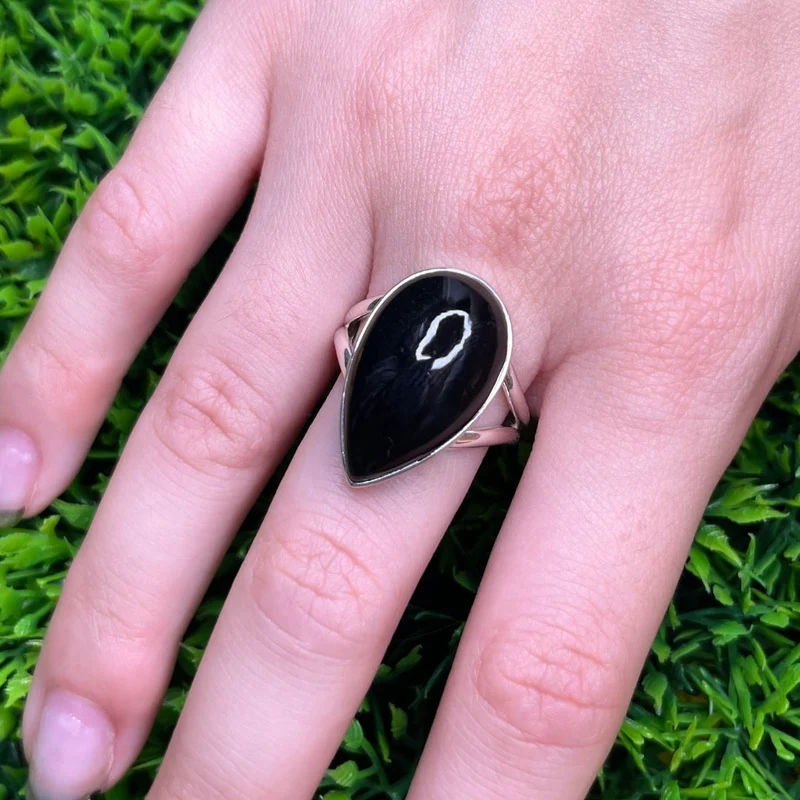 Silberner Onyxring #30