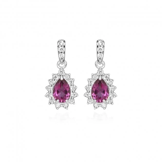 Hope Teardrop Pink Topaz Drop Earrings