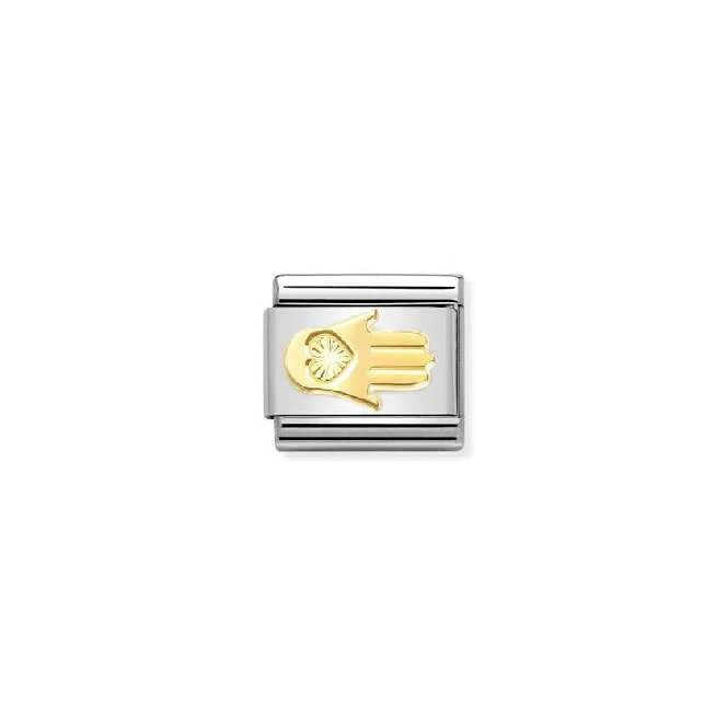 Classic Gold Diamond-Etched Hand Fashion & Fun Charms