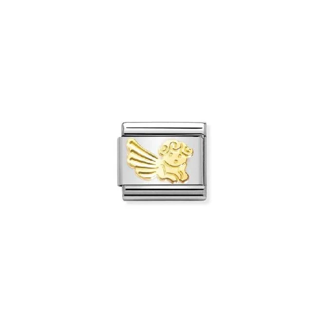 Classic Gold Diamond-Etched Angel Fashion & Fun Charms