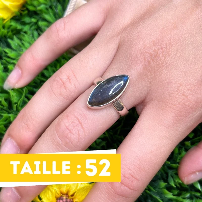 925 Silber Labradorit Bluefire Ring #31
