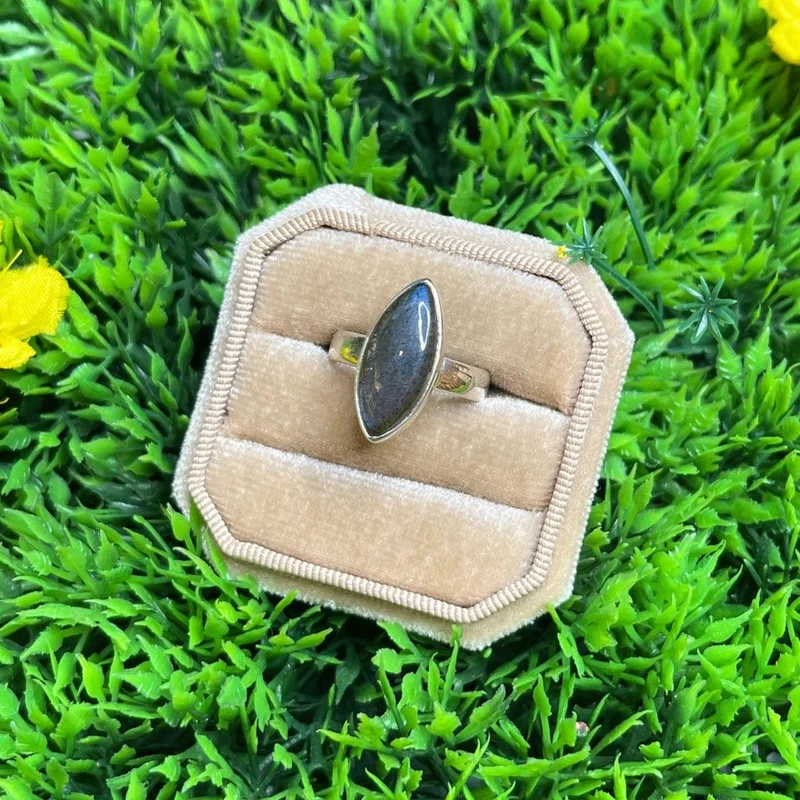 925 Silber Labradorit Bluefire Ring #31