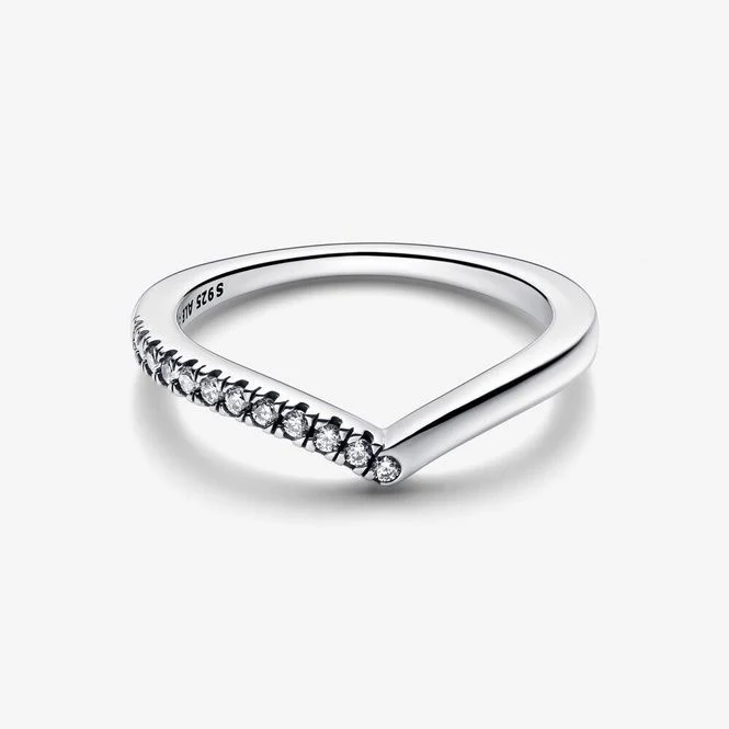 Timeless Wish Half Sparkling Ring, Size 50