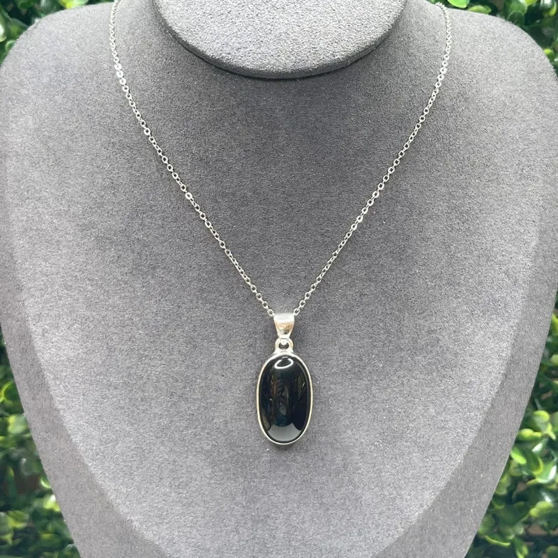 Silberner Onyx-Anhänger #12