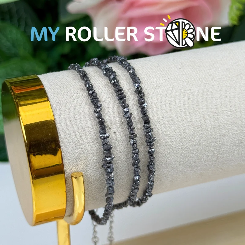 Armband aus 925er Silber mit schwarzem Diamant