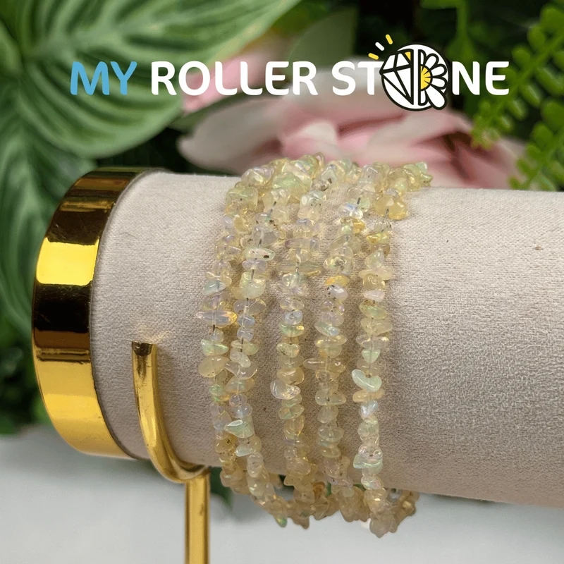 Regenbogen-Opal-Armband aus 925er Silber
