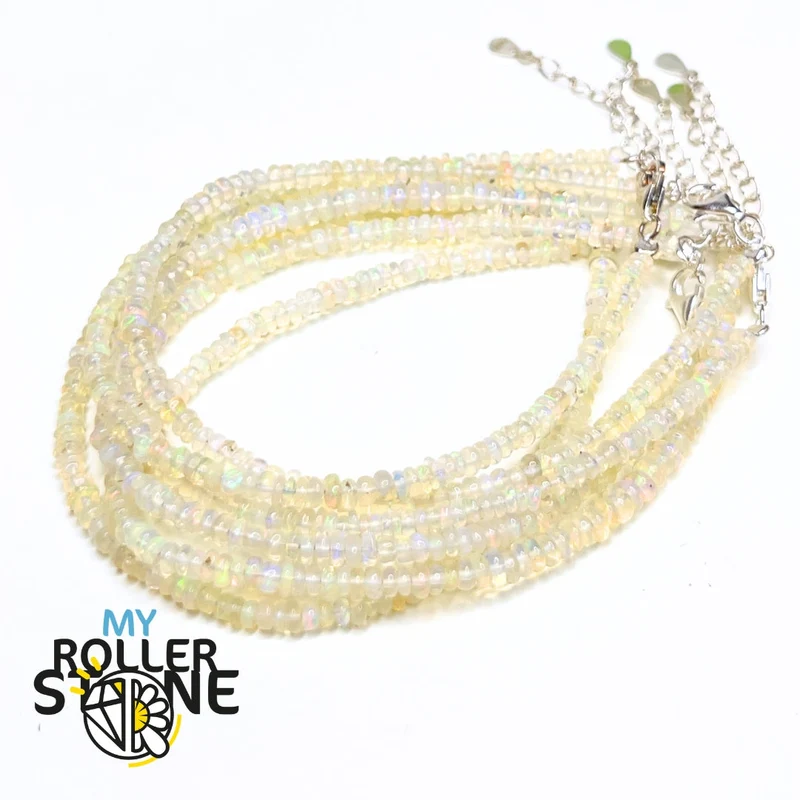 Regenbogen-Opal-Armband aus 925er Silber