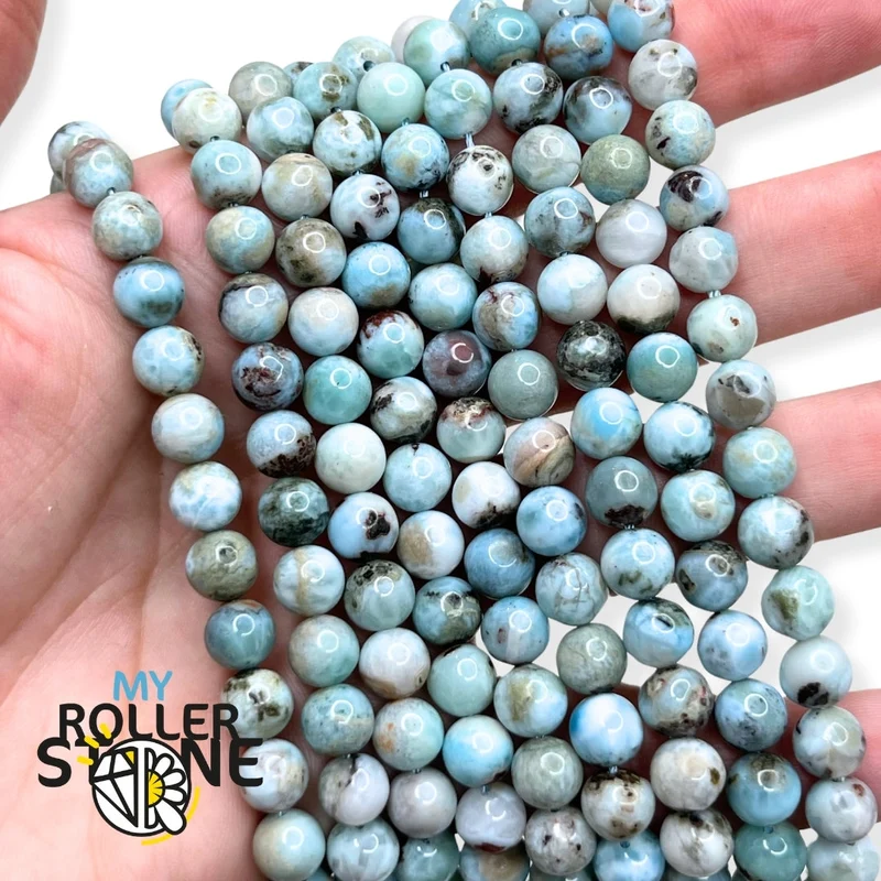 Larimar 1A Runde Perlen