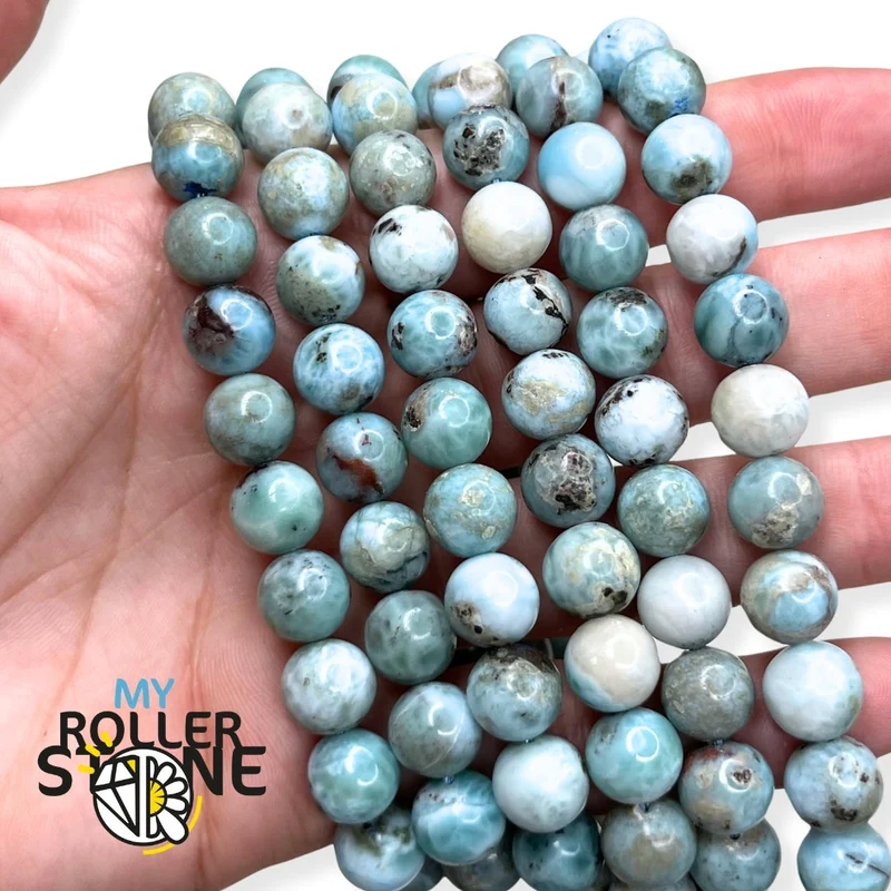 Larimar 1A Runde Perlen