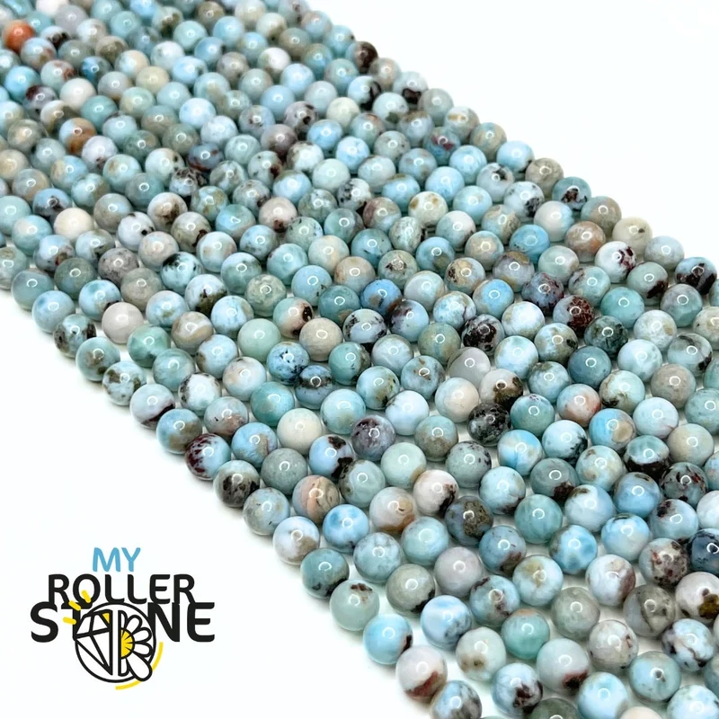 Larimar 1A Runde Perlen