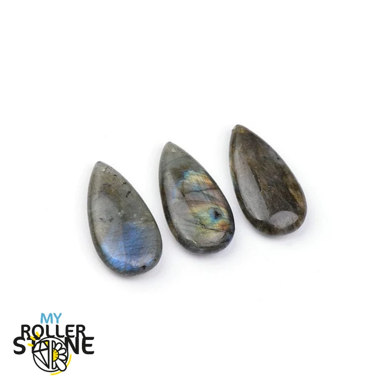Tropfenanhänger (Labradorit, Lapislazuli, Tigerauge, Bronzit)