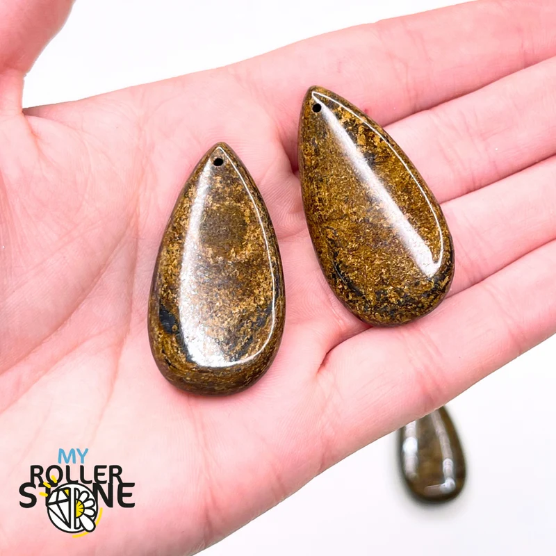 Tropfenanhänger (Labradorit, Lapislazuli, Tigerauge, Bronzit)