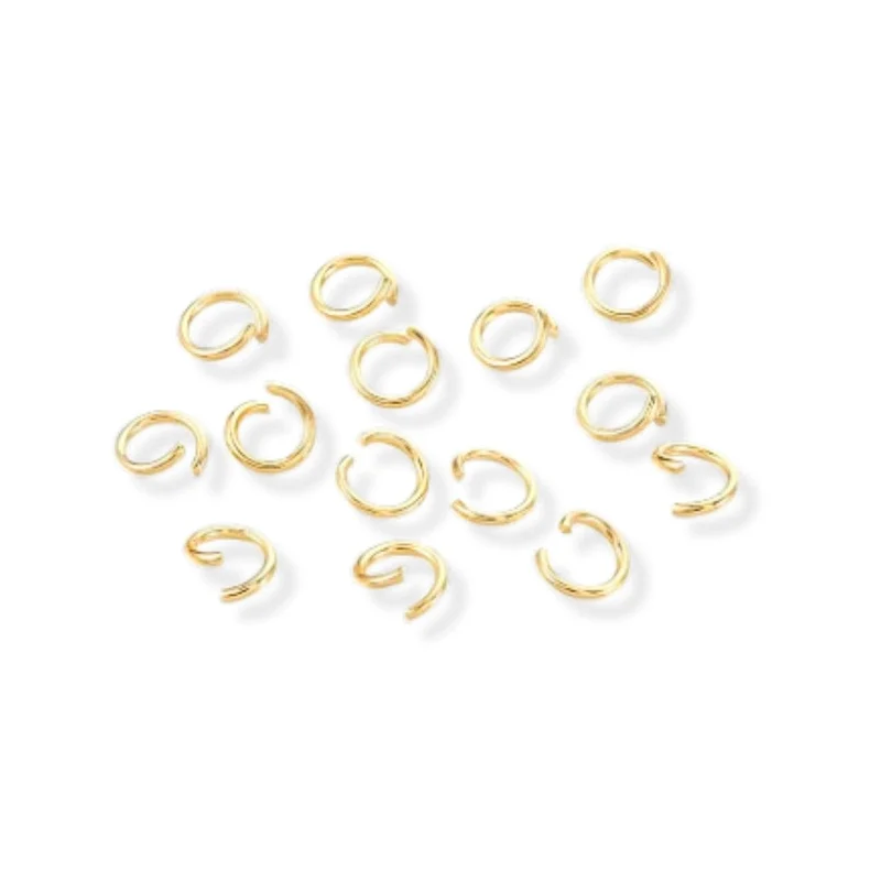 Offener goldener Ring 6 mm (vergoldet)