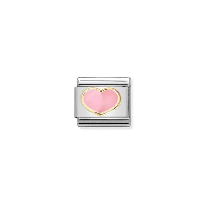 Classic Gold and Enamel Pink Heart Love & Hearts Charms