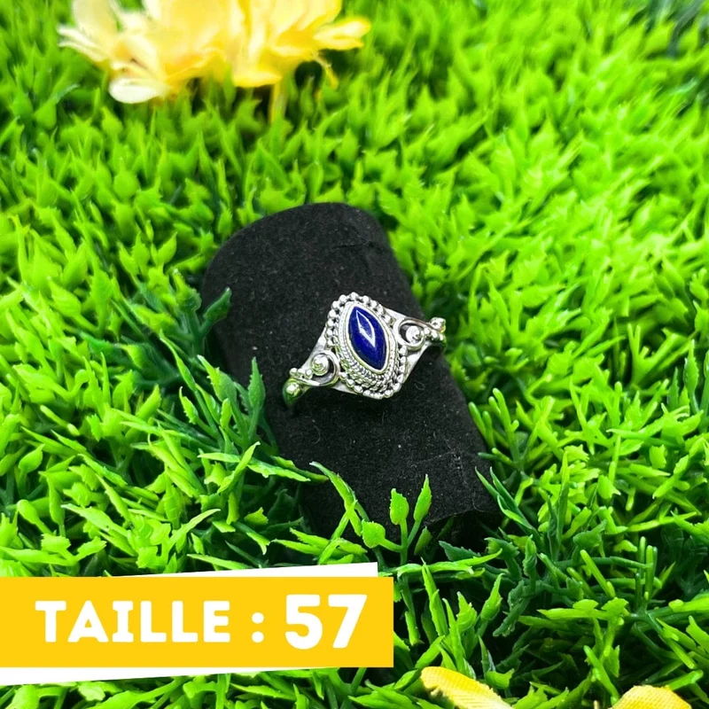 925 Silberring Lapislazuli #9