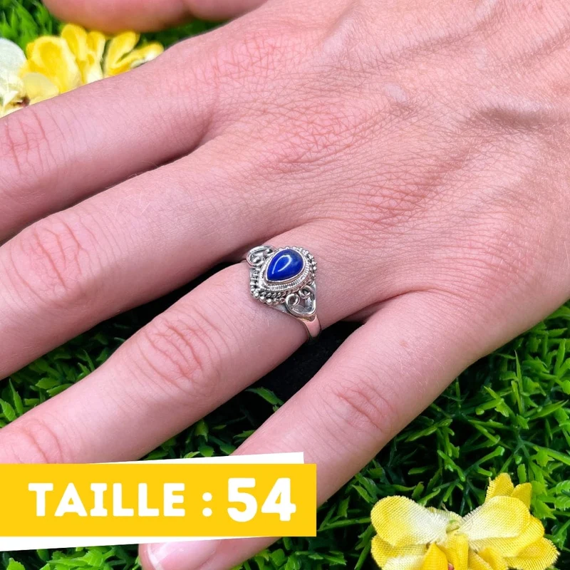 925 Silberring Lapislazuli #6