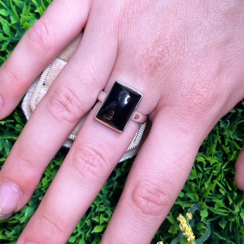 Silberner Onyxring #1