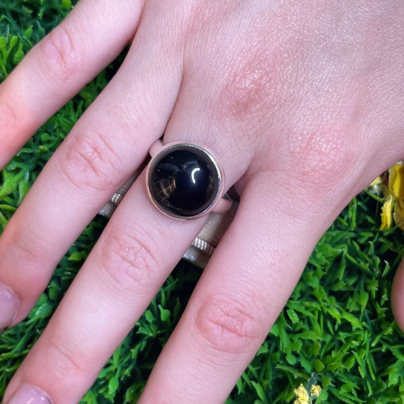 Silberner Onyxring #12