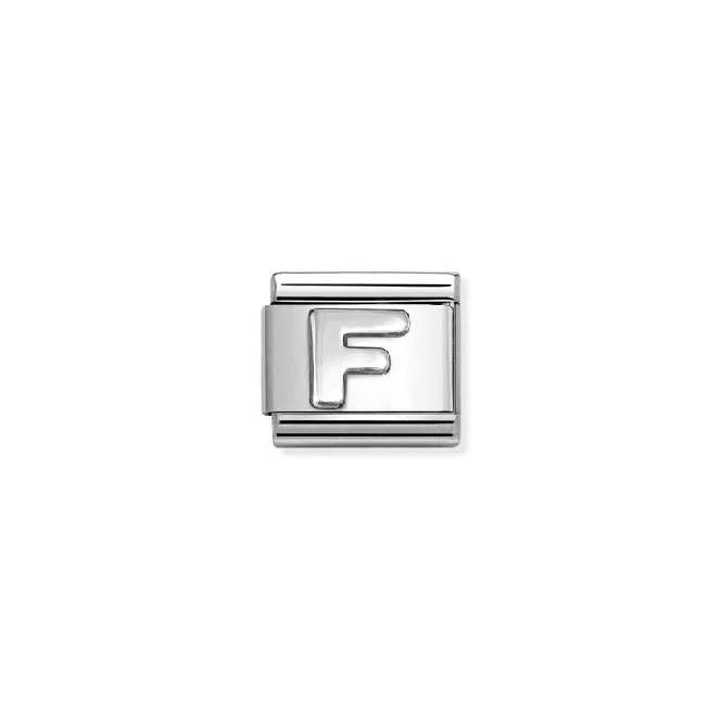 Classic Oxidised Silver F Letters & Numbers Charms