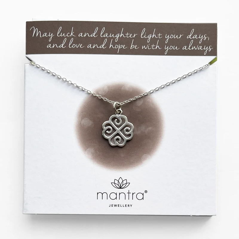 Lucky Clover Necklace in Sterling Silver
