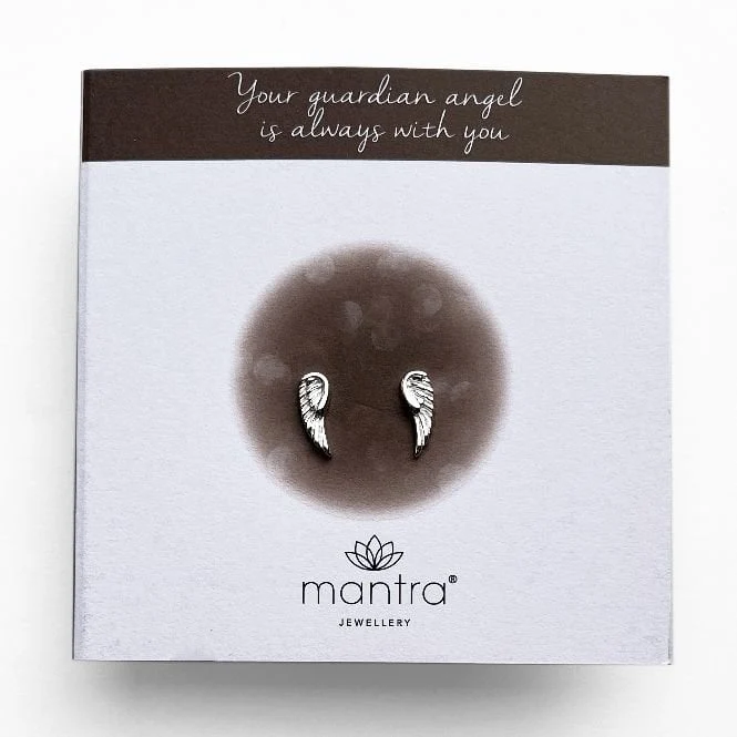 Angel Wing Earrings in Sterling Silver