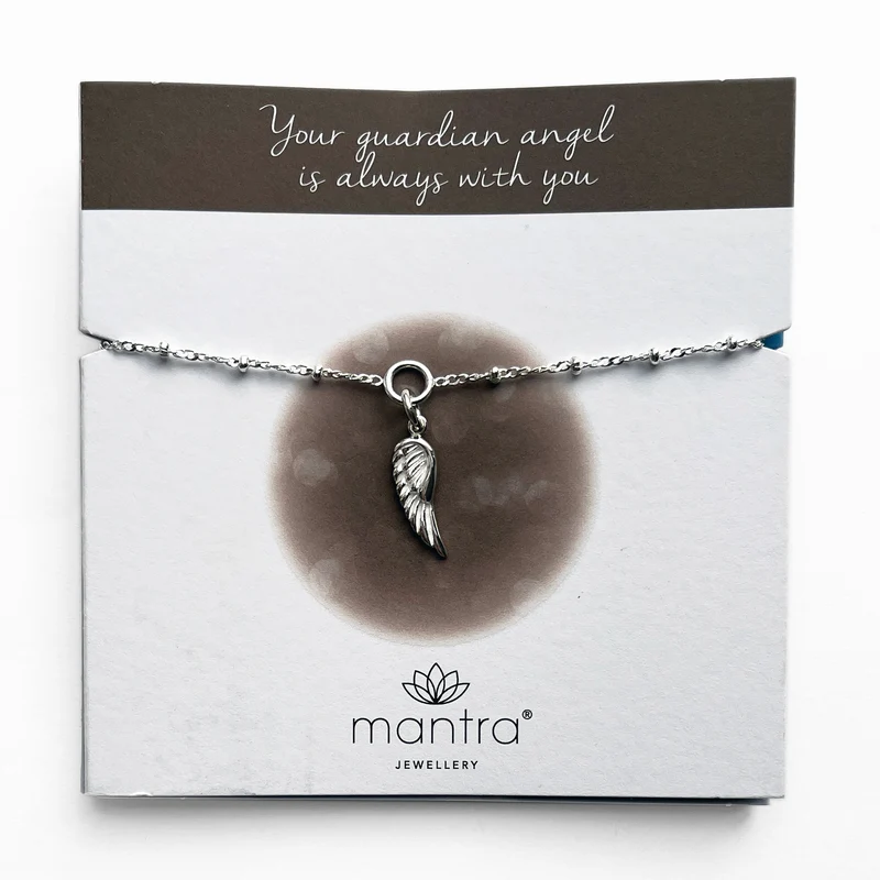 Angel Wing Charm Bracelet in Sterling Silver