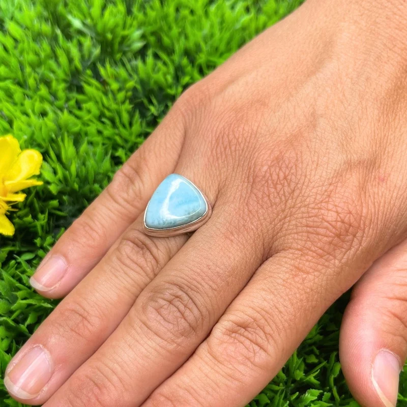 Larimar-Silberring #16