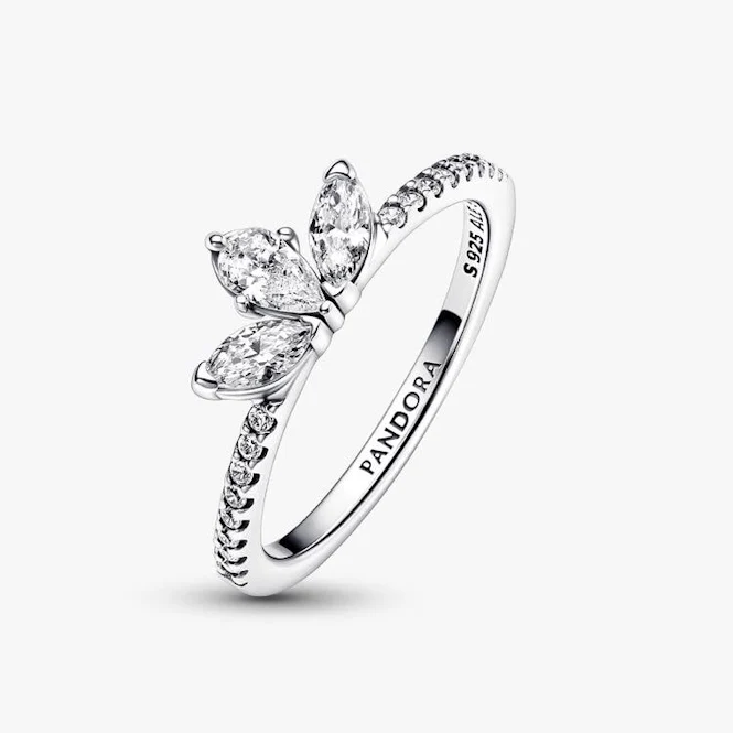 Sparkling Herbarium Cluster Ring, Size 54