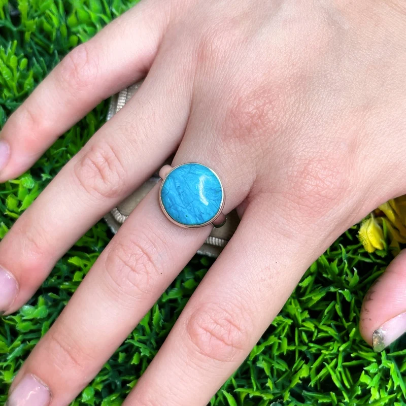 Peruanischer Blauer Opalring #30
