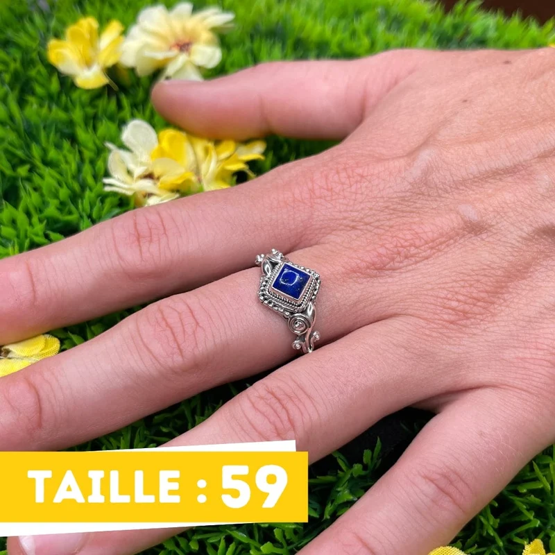 925 Silberring Lapislazuli #13