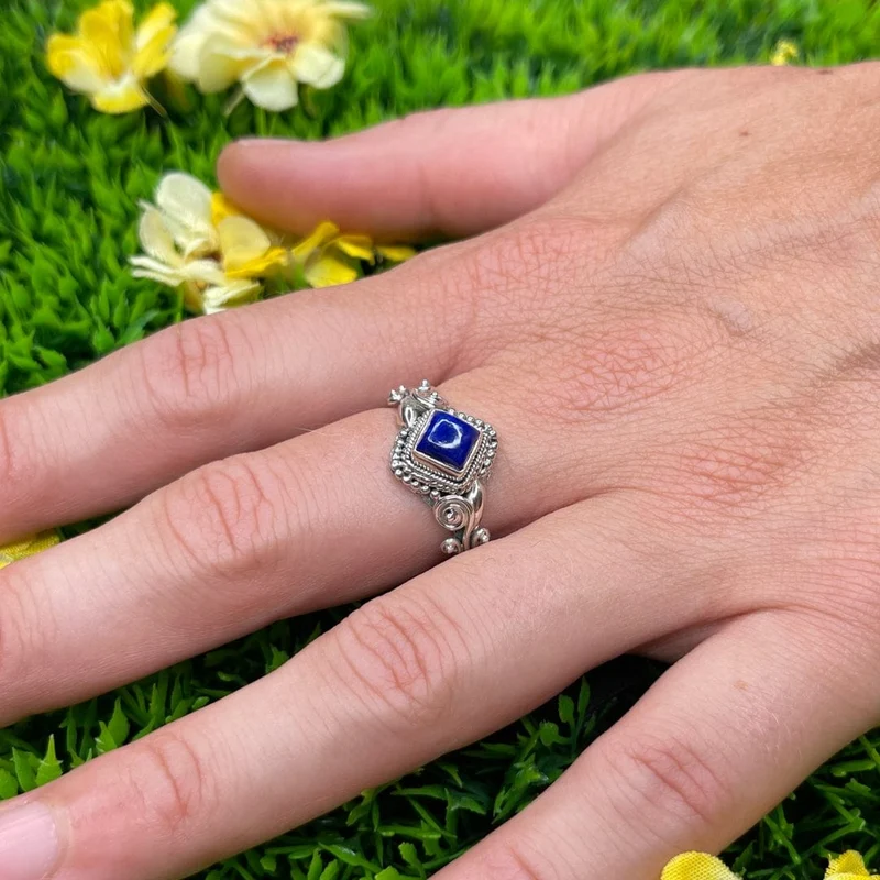925 Silberring Lapislazuli #12