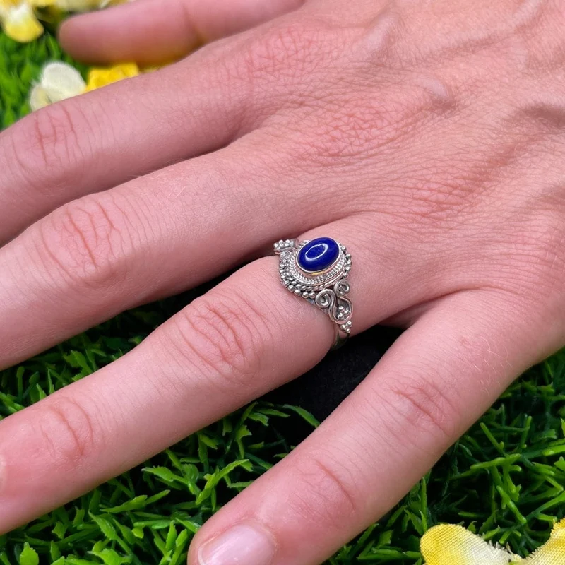 925 Silberring Lapislazuli #1