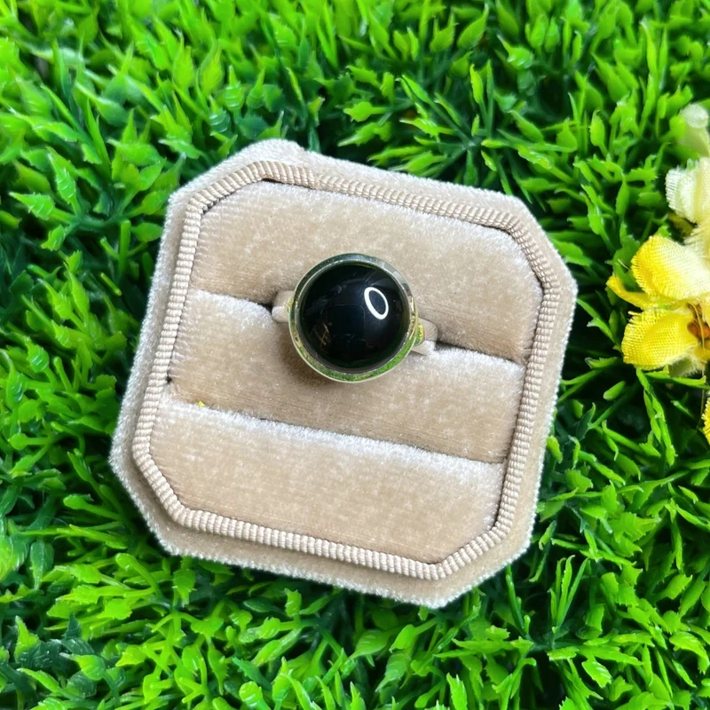 Silberner Onyxring #7