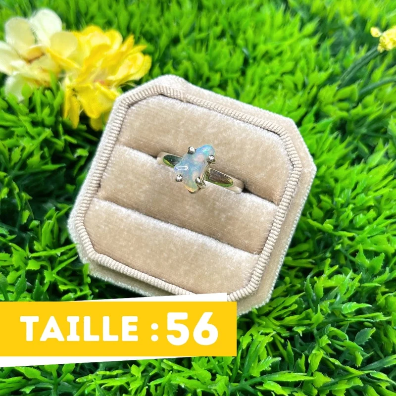 Äthiopischer Opal-Silberring #23