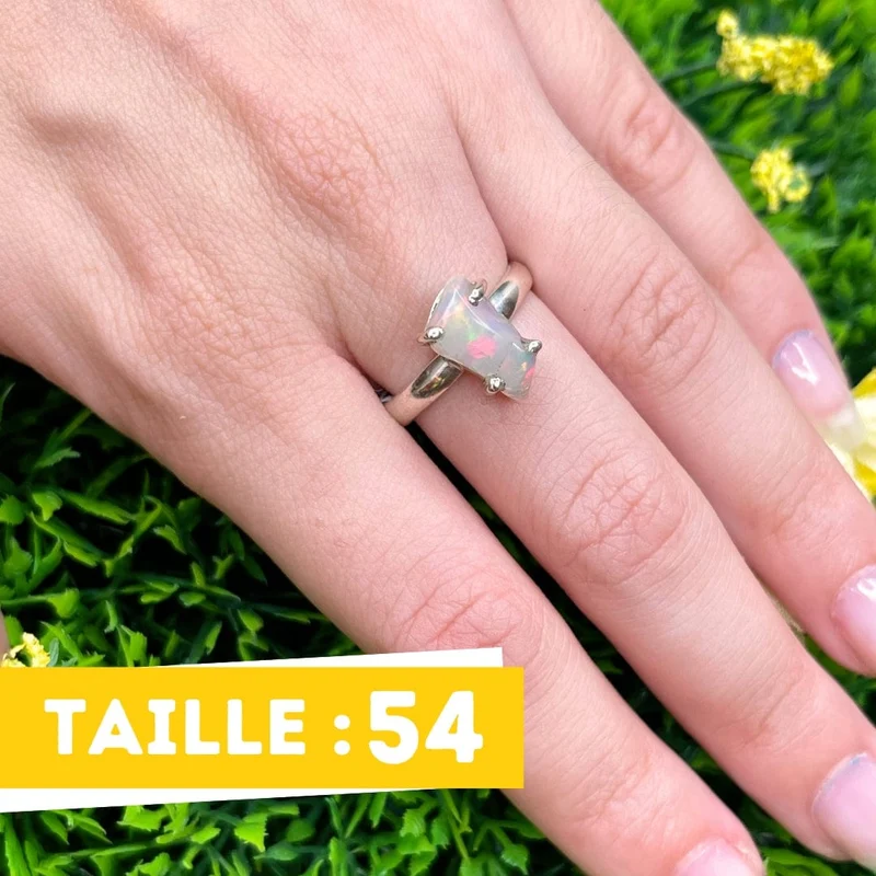 Äthiopischer Opal-Silberring #10