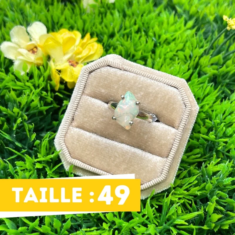 Äthiopischer Opal-Silberring #3