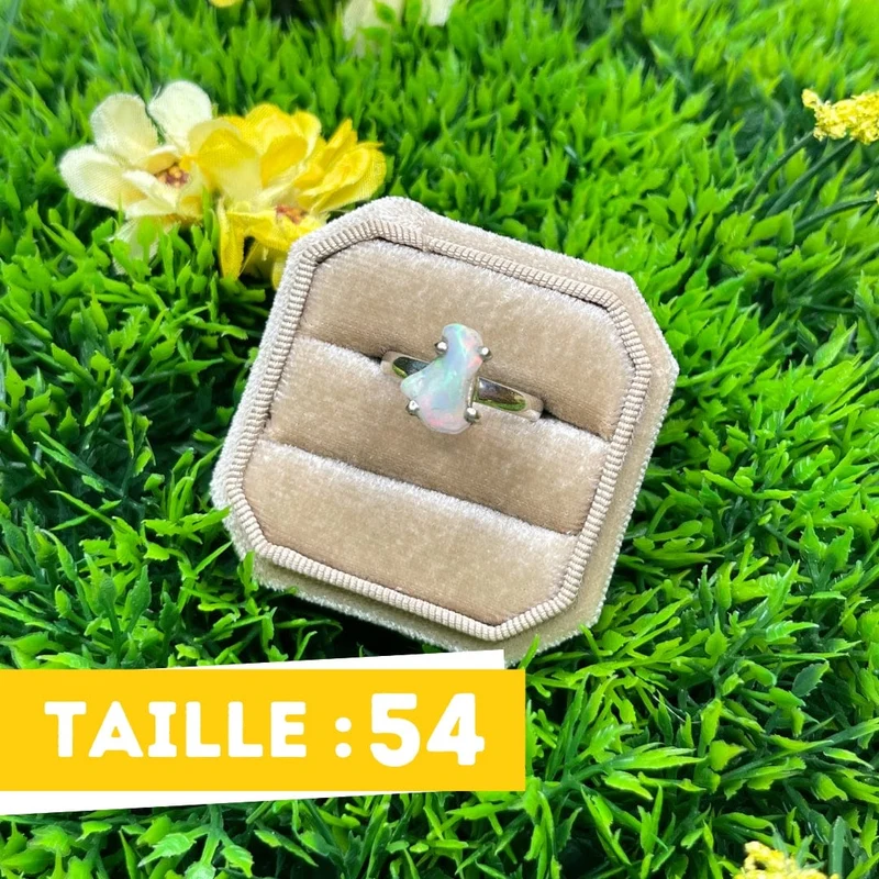 Äthiopischer Opal-Silberring #18
