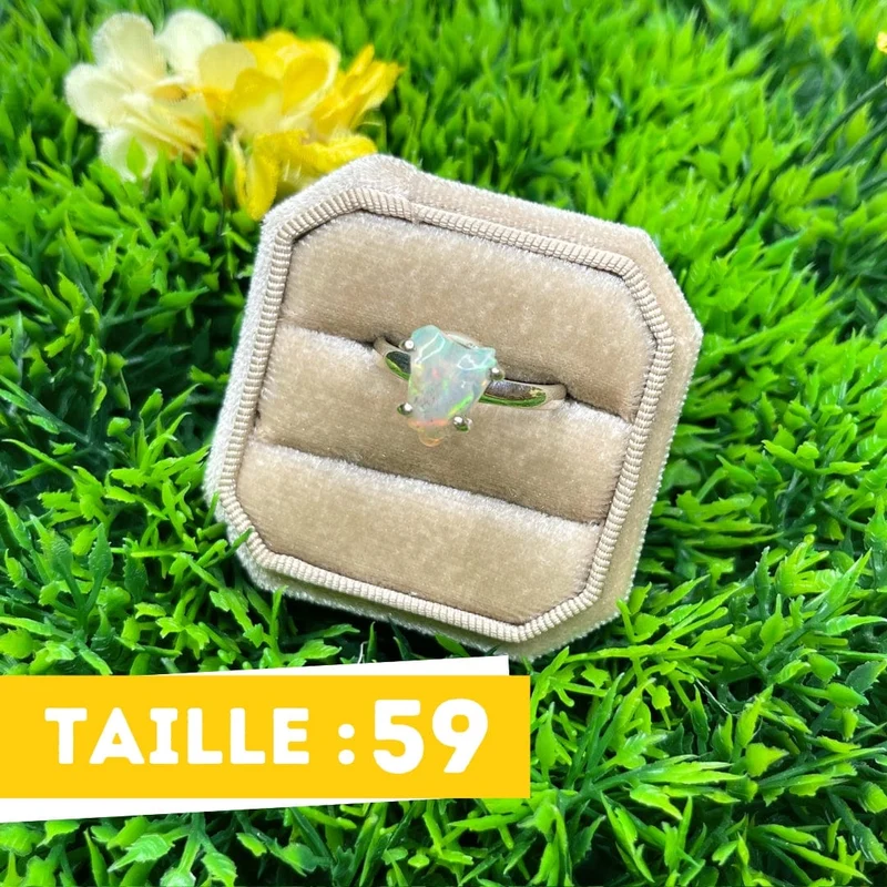 Äthiopischer Opal-Silberring #41