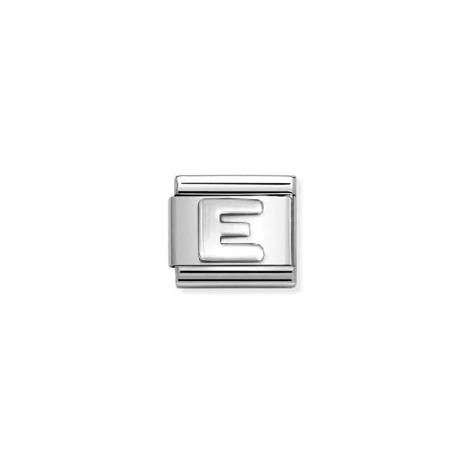 Classic Oxidised Silver E Letters & Numbers Charms